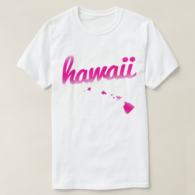 Hawaii State in pink T-Shirt (Design Front)
