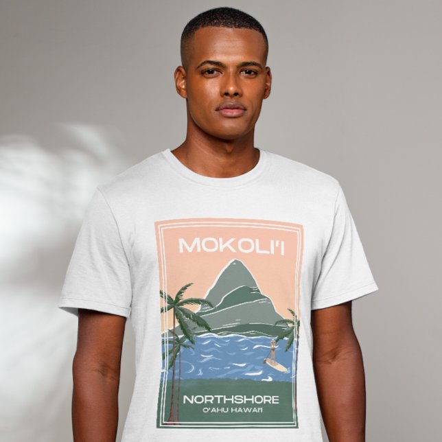 Hawaii State Park Graphic T-shirt -Mokoli'i (Hawaii Mokoli'i illustration Shirt)