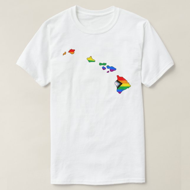 Hawaii State Pride LGBTQ Progress Pride T-Shirt (Design Front)