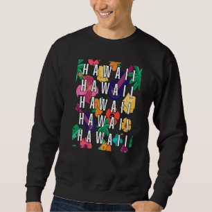 Hawaii State Retro Vintage Distressed Hawaiian Sweatshirt