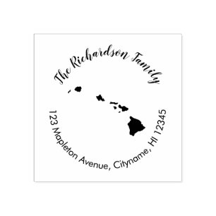 Hawaii state return address rubber stamp