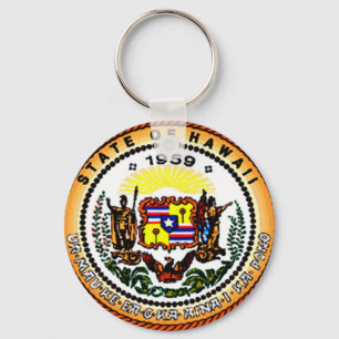 Hawaii state seal key ring