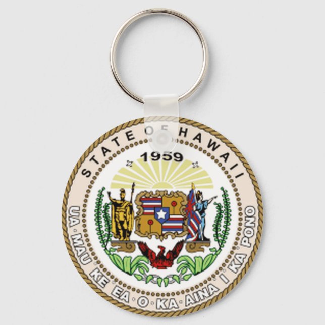 Hawaii State Seal Key Ring (Front)