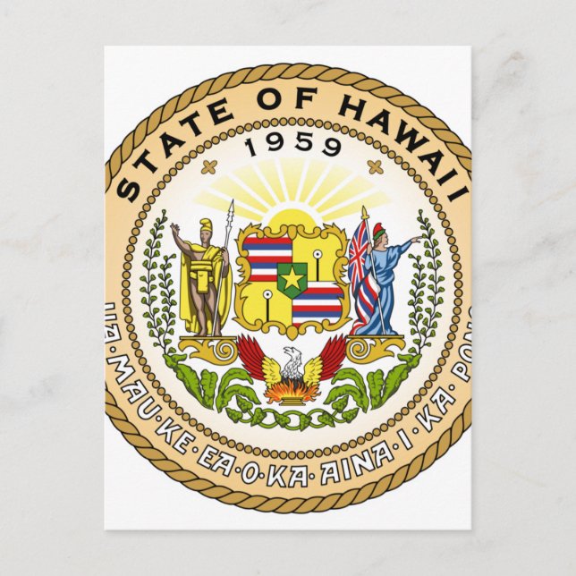 Hawaii State Seal Postcard (Front)