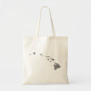 Hawaii State Word Cloud Tote Bag