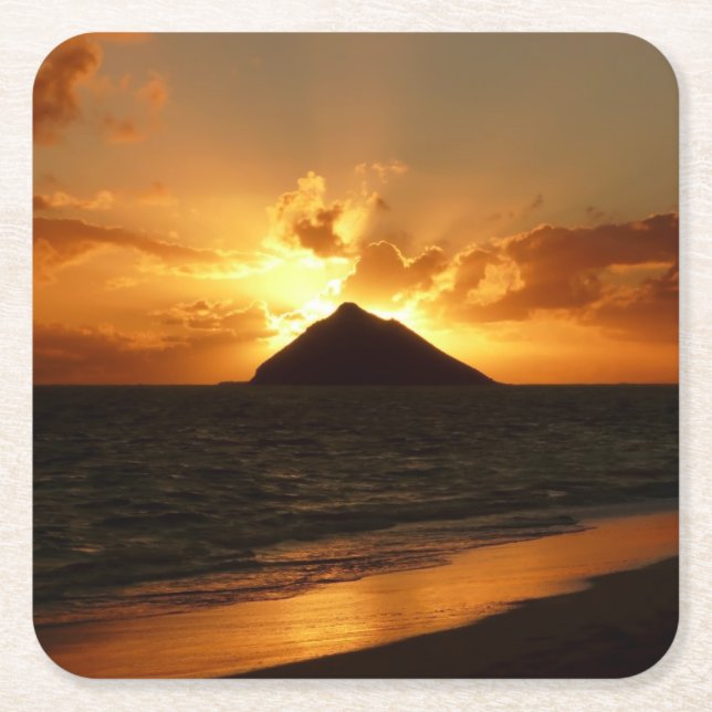 Hawaii sunrise at the beach coaster (Front)