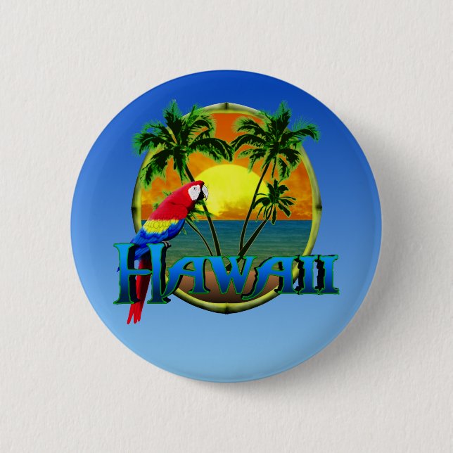 Hawaii Sunset 6 Cm Round Badge (Front)