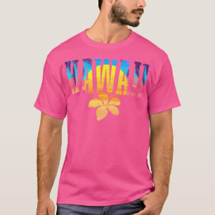 Hawaii Sunset Hibiscus Flower Hawaiian Surf Surfer T-Shirt