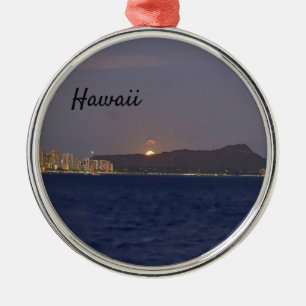 Hawaii Supermoon Sunset Cruise Moon Rising Metal Tree Decoration