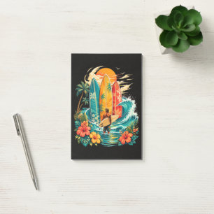 Hawaii Surfboard Wave Beach Surfer Vintage Post-it Notes
