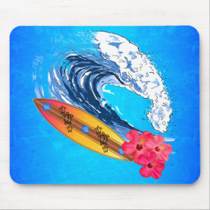 Hawaii Surfing Mouse Pad