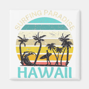Hawaii surfing paradise magnet