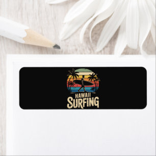 Hawaii Surfing Retro - Vintage Sunset Beach Surfer