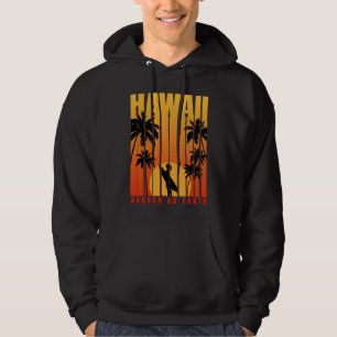 Hawaii Surfing Summer Beach Vintage Sunset Hoodie