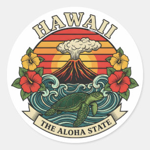Hawaii: The Aloha State Classic Round Sticker