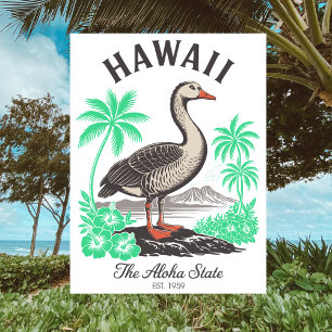 Hawaii The Aloha State Est. 1959 Nēnē Travel Postcard