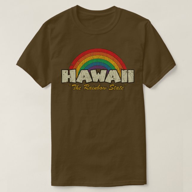 Hawaii The Rainbow State 1986 T-Shirt (Design Front)