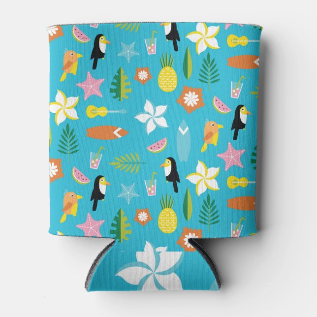 Hawaii Toucan Surf Vintage Can Cooler (Front)