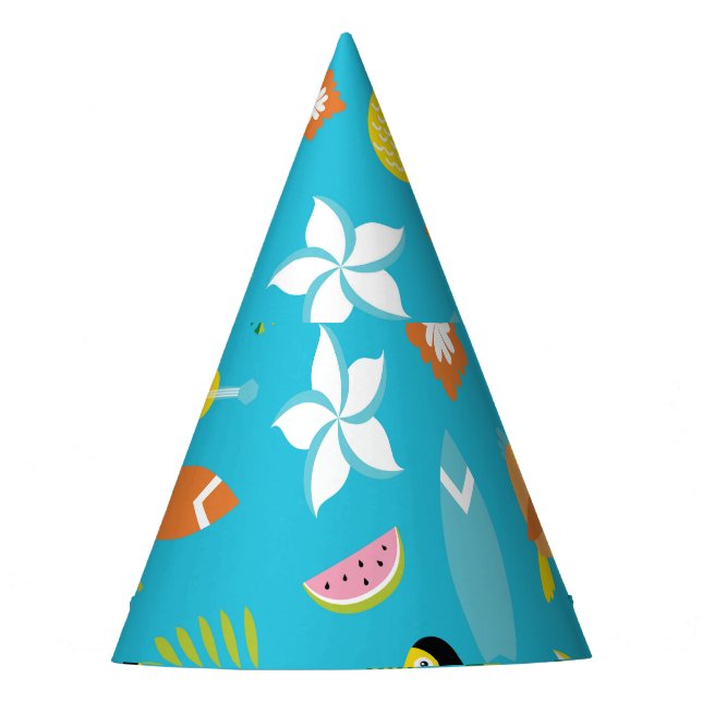 Hawaii Toucan Surf Vintage Party Hat (Front)