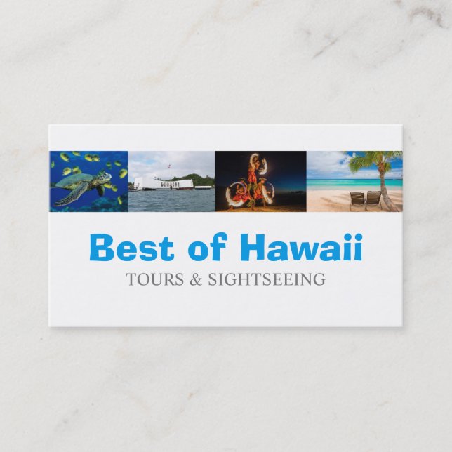 Hawaii Tourist Coordinator Travel Agent Business Card (Front)