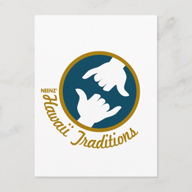 Hawaii Traditions Logo Postcard (Front)