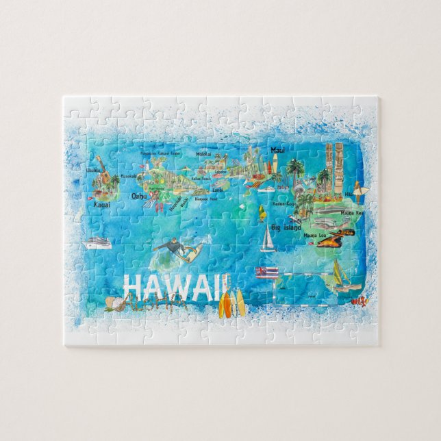 Hawaii Travel map Jigsaw Puzzle (Horizontal)