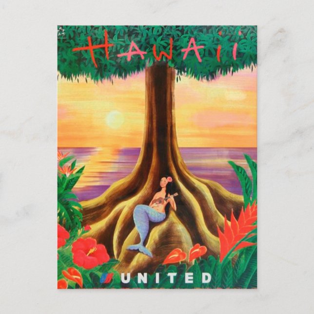 Hawaii travel postcard (Front)