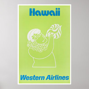 Hawaii Travel Poster Hawaiian Gift Western