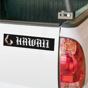 Hawaii Tribal Hook HIFlag Bumper Sticker