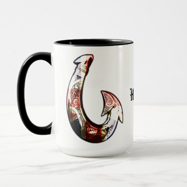 Hawaii Tribal Hook HIFlag Mug (Left)