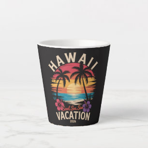 Hawaii Trip 2026 Summer Vacation Beach Latte Mug