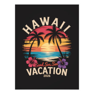 Hawaii Trip 2026 Summer Vacation Beach Photo Print