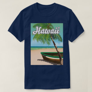 Hawaii Tropical Beach travel poster T-Shirt