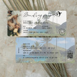 HAWAII Tropical Boarding Pass QR Photo Wedding Invitation<br><div class="desc">Introducing our destination wedding invitation that's sure to make your guests feel like they're embarking on an unforgettable tropical adventure! Inspired by the beauty of Hawaii, this boarding pass-style invitation features stunning landscapes of the ocean, beaches, and tropical scenery. With a picture of the happy couple on the front, this...</div>