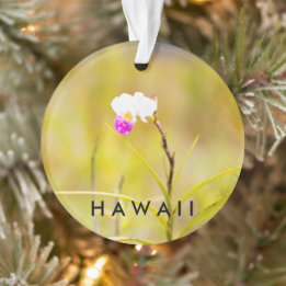 Hawaii Tropical Flower 2 Photo / Text Ornament