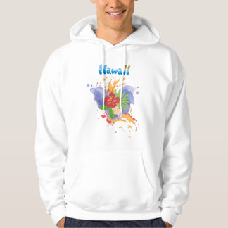 Hawaii tropical flowers vacation beach summer hoodie