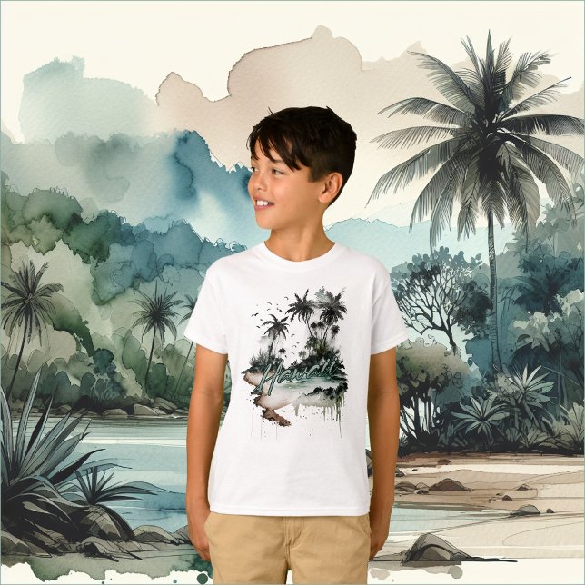 Hawaii Tropical Palm Tree Island T-Shirt (Creator Uploaded)
