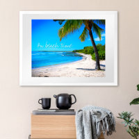 Hawaii Tropical Palm Tree Sand Photo On Beach Time