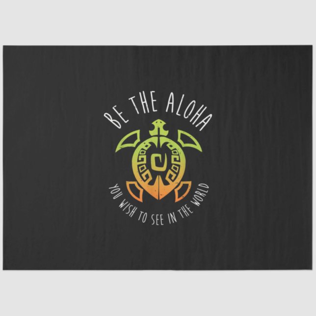 Hawaii Turtle Aloha Tissue Paper (Front)