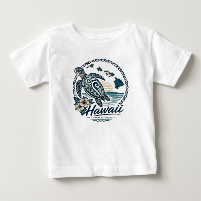 Hawaii Turtle Baby T-Shirt (Front)