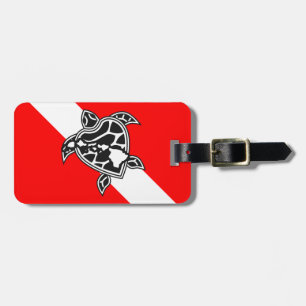 Hawaii Turtle Dive Flag Luggage Tag