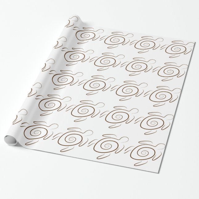 Hawaii Turtles Wrapping Paper (Unrolled)