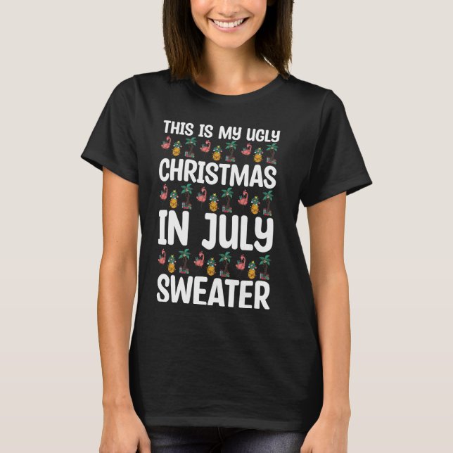 Hawaii Ugly Christmas In July Sweater Funny (Front)