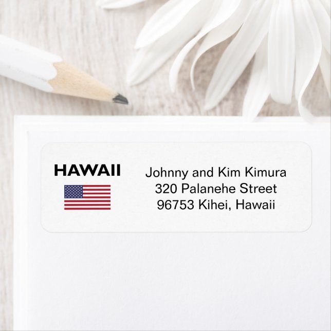 Hawaii USA American Flag Light-Colour (Insitu)