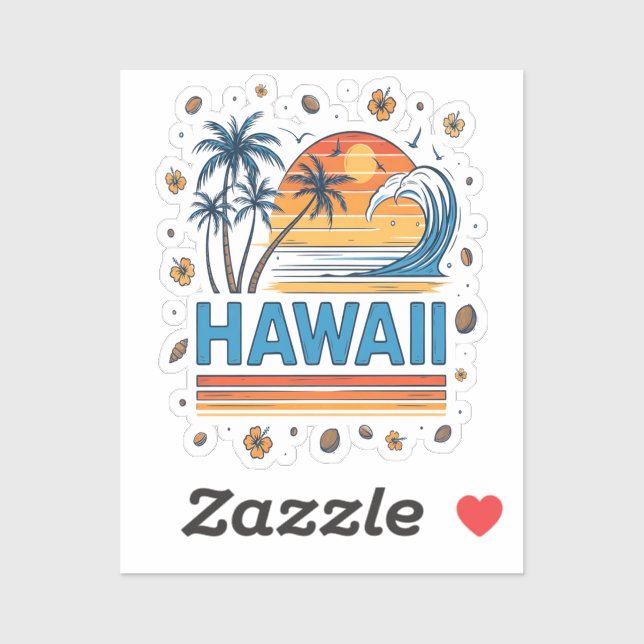 Hawaii Vacation Sunset 70S Beach (Sheet)