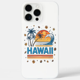 Hawaii Vacation Sunset 70S Beach iPhone 16 Pro Max Case