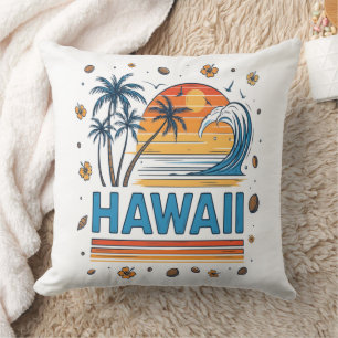 Hawaii Vacation Sunset 70S Beach Cushion