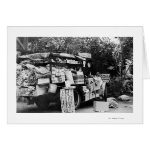Hawaii - View of a Native Vegetable Wagon