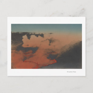 Hawaii - View of Kilauea Volcano in HA Postcard