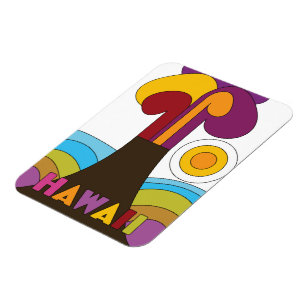 Hawaii Vintage 1960s style travel poster Magnet